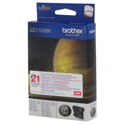 Brother LC-1100Bk, originálny atrament, čierny