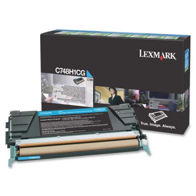 Lexmark C748H1CG, originálny toner, azúrový