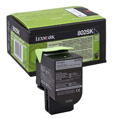 Lexmark 80C2SK0 (80C2SKE), originálny toner, čierny