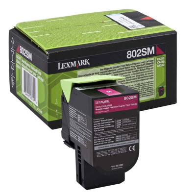 Lexmark 80C2SM0 (80C2SME), originálny toner, purpurový