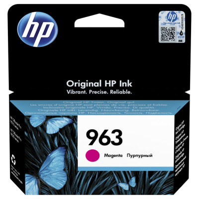 HP 3JA24AE (963), originálny atrament, purpurový, 10,77 ml