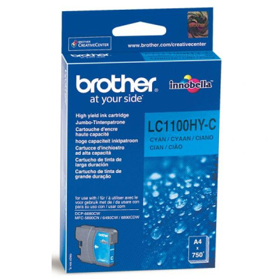 Brother LC-1100HYC, originálny atrament, azúrový