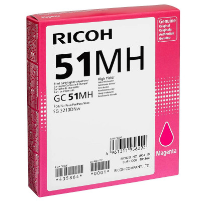 Ricoh 405864 (GC 51MH), originálny atrament, purpurový