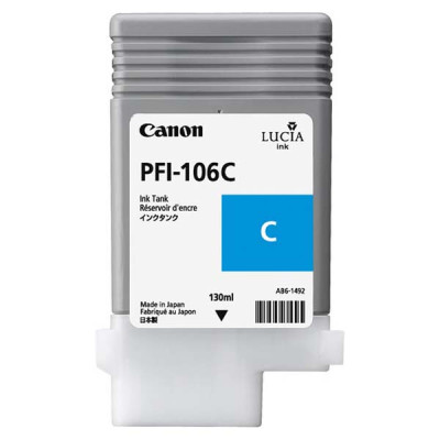 Canon PFI-106C (6622B001), originálny atrament, azúrový, 130 ml