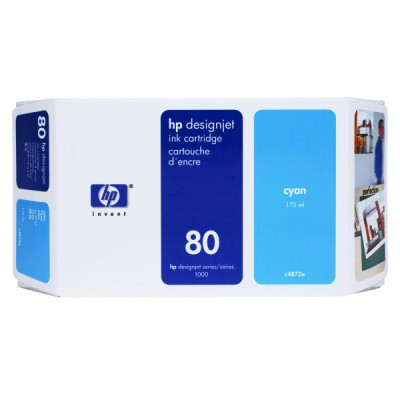 HP C4872A (80), originálny atrament, azúrový, 175 ml