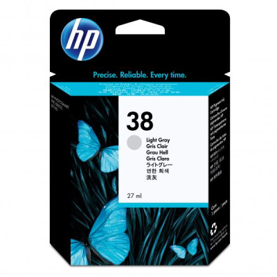 HP C9414A (38), originálny atrament, svetlo šedý, 27 ml