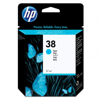 HP C9415A (38), originálny atrament, azúrový, 27 ml