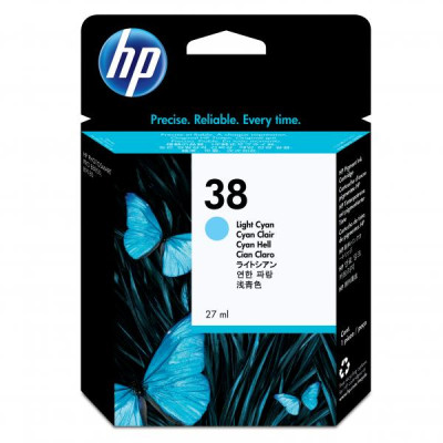 HP C9418A (38), originálny atrament, svetlo azúrový, 27 ml