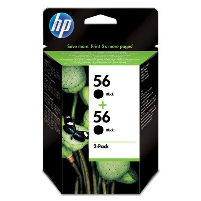 HP C9502AE (56), originálny atrament, čierny, 2 × 19 ml, 2-pack