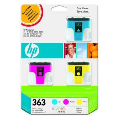 HP CB333EE (363), originálny atrament, CMY, 3 × 3,5 ml, 3-pack