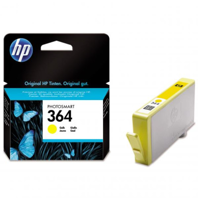 HP CB320EE (364), originálny atrament, žltý, 3 ml