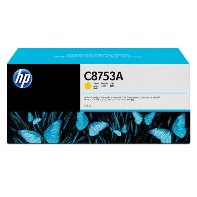 HP C8753A, originálny atrament, žltý, 775 ml