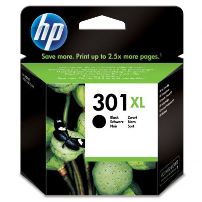 HP CH563EE (301XL), originálny atrament, čierny, 8 ml