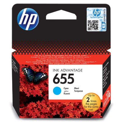 HP CZ110AE (655), originálny atrament, azúrový, 12 ml