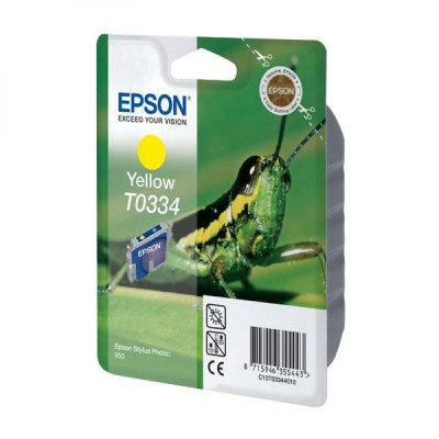 Epson T0334 (C13T033440), originálny atrament, žltý, 17 ml