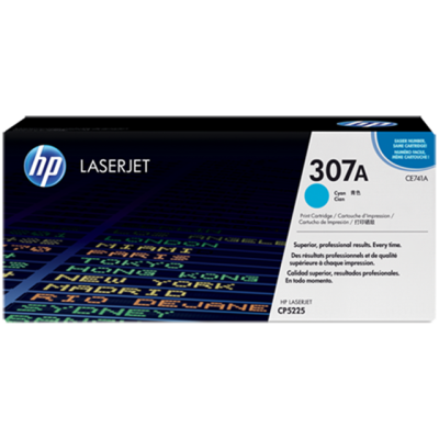 HP CE741A (307A), originálny toner, azúrový