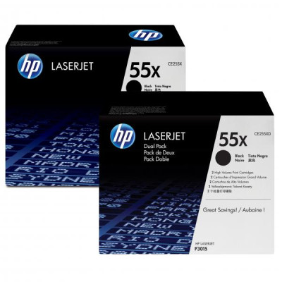 HP CE255XD (55X), originálny toner, čierny, 2-pack