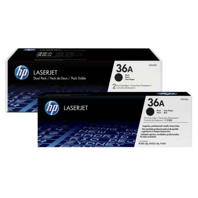 HP CB436AD (36A), originálny toner, čierny, 2-pack