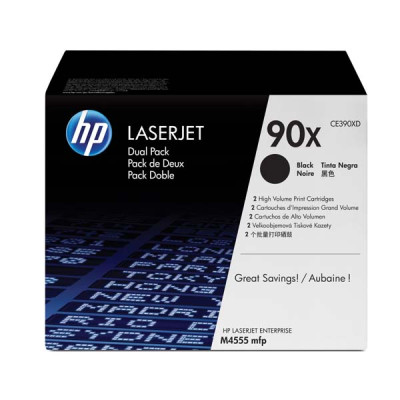 HP CE390XD (90X), originálny toner, čierny, 2-pack