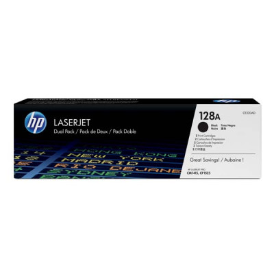 HP CE320AD (128A), originálny toner, čierny, 2-pack