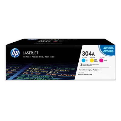 HP CF372AM (304A), originálny toner, CMY, 3-pack