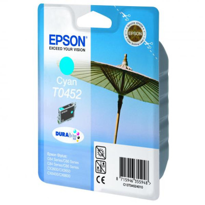 Epson T0452 (C13T045240), originálny atrament, azúrový, 8 ml