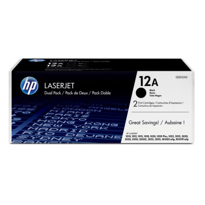 HP Q2612AD (12A), originálny toner, čierny, 2-pack