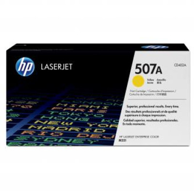 HP CE402A (507A), originálny toner, žltý