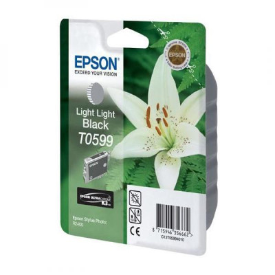 Epson T0599 (C13T059940), originálny atrament, svetlo svetlo čierny, 13 ml