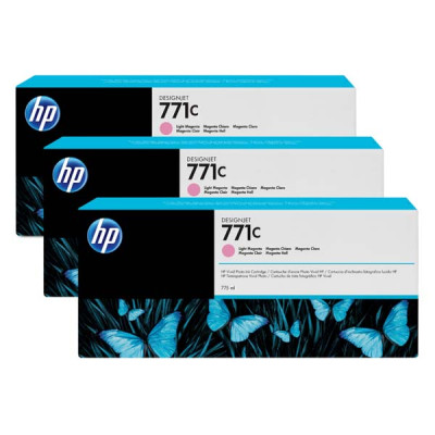 HP B6Y35A (771C), originálny atrament, svetlo purpurový, 775 ml, 3-pack