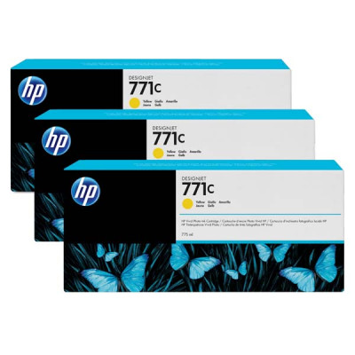 HP B6Y34A (771C), originálny atrament, žltý, 775 ml, 3-pack