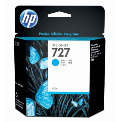 HP B3P13A (727), originálny atrament, azúrový, 40 ml