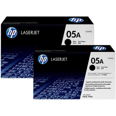 HP CE505D (05A), originálny toner, čierny, 2-pack