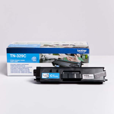 Brother TN-329C, originálny toner, azúrový