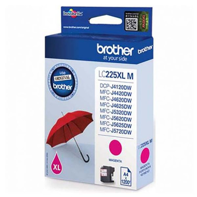 Brother LC-225XLM, originálny atrament, purpurový