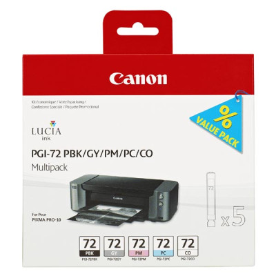 Canon PGI-72PBk/Gy/PM/PC/CO (6403B007), originálny atrament, PBK/GY/PM/PC/CO, 5 × 14 ml, 5-pack