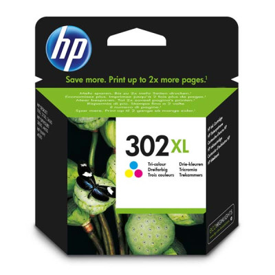 HP F6U67AE (302XL), originálny atrament, farebný, 8 ml