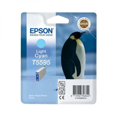 Epson T5595 (C13T55954010), originálny atrament, svetlo azúrový, 13 ml