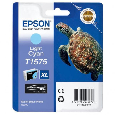 Epson T1575 (C13T15754010), originálny atrament, svetlo azúrový, 25,9 ml