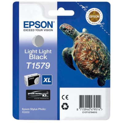 Epson T1579 (C13T15794010), originálny atrament, svetlo svetlo čierny, 25,9 ml