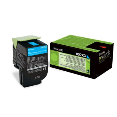 Lexmark 80C2XC0 (80C2XCE), originálny toner, azúrový