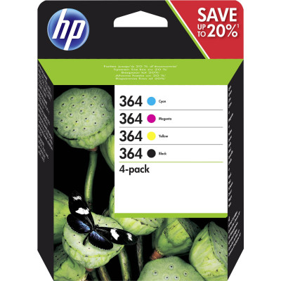 HP N9J73AE (364, SD534EE), originálny atrament, CMYK, 4-pack