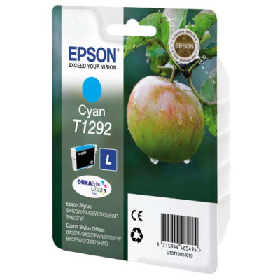 Epson T1292 (C13T12924012), originálny atrament, azúrový, 7 ml