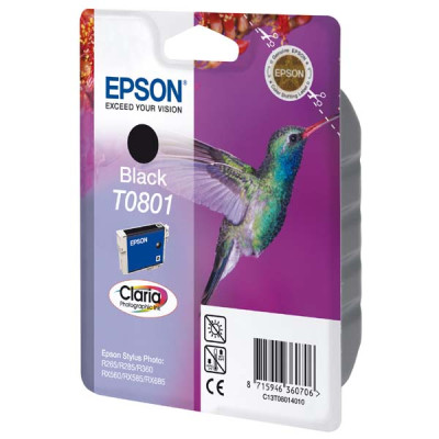 Epson T0801 (C13T08014011), originálny atrament, čierny, 7,4 ml