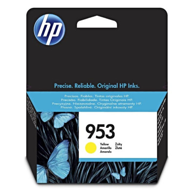 HP F6U14AE (953), originálny atrament, žltý, 10 ml