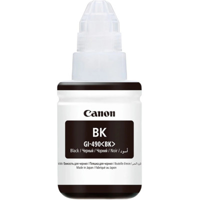 Canon GI-490Bk (0663C001), originálny atrament, čierny, 135 ml