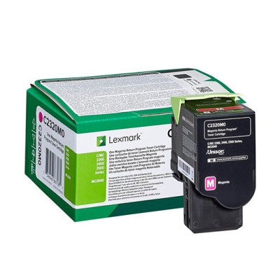 Lexmark C2320M0, originálny toner, purpurový, return