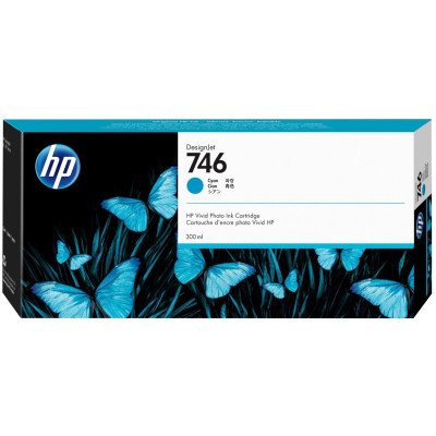 HP P2V80A (746), originálny atrament, azúrový, 300 ml