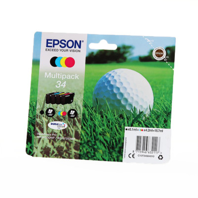 Epson T3466 (C13T34664010), originálny atrament, CMYK, 18,7 ml