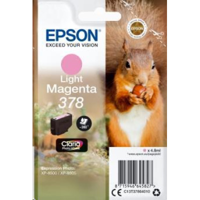 Epson T3786 (C13T37864010), originálny atrament, svetlo purpurový, 4,8 ml